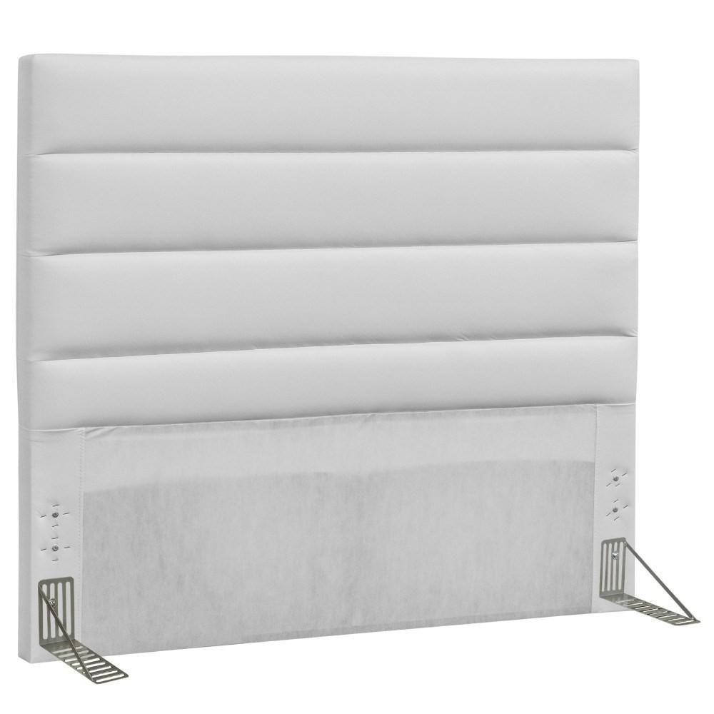 Cabeceira Casal King 195cm Greta Sintético Branco - Mpozenato - 1