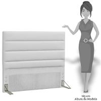 Cabeceira Casal King 195cm Greta Sintético Branco - Mpozenato