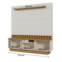 Home Painel Florianopolis Ripado Para Tv Até 70 Polegadas Off White Amendoa - 3