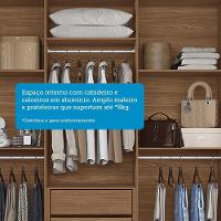 Guarda-roupa Casal 204cm 3 Portas 9 Gavetas Com Espelhos Arnaut Estilo Mm Jatoba/areia - 6