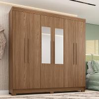 Guarda-roupa Casal 194,4cm 6 Portas 2 Gavetas Com Espelho Horácio Estilo Mm Jatoba - 1