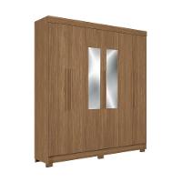 Guarda-roupa Casal 194,4cm 6 Portas 2 Gavetas Com Espelho Horácio Estilo Mm Jatoba - 5