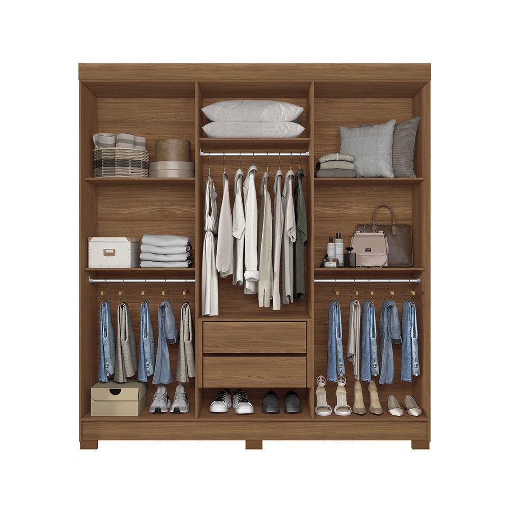 Guarda-roupa Casal 194,40cm 6 Portas 2 Gavetas Horácio Estilo Mm Jatoba/areia - 3