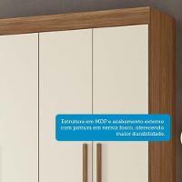 Guarda-roupa Casal 194,40cm 6 Portas 2 Gavetas Horácio Estilo Mm Jatoba/areia - 6