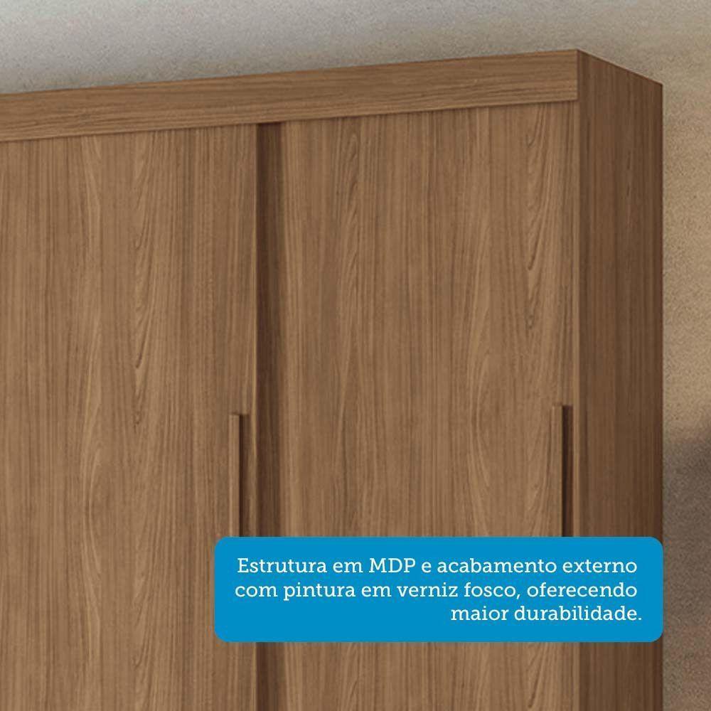 Guarda-roupa Casal 194,40 3 Portas 9 Gavetas Dante Estilo Mm Jatoba - 5