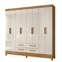 Guarda Roupa Casal 8 Portas 4 Gavetas Florida Moval Freijo/Off White - 2