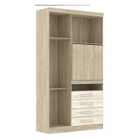 Guarda Roupa Modulado 3 Portas Com Painel Para Tv 194 Master Avelã Rústico-ártico Rústico - Eucamóveis - 3