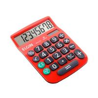 Calculadora Mesa Visor 8 Dig. Vermelha Mv-4131 Elgin - 1