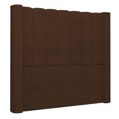 Cabeceira Casal Queen Cama Box 160cm Claire I02 Bouclê Marrom - Mpozenato
