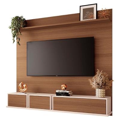Painel Tv 70 Pol 180cm Bancada Suspensa Mone H01 Off-castanho - Mpozenato