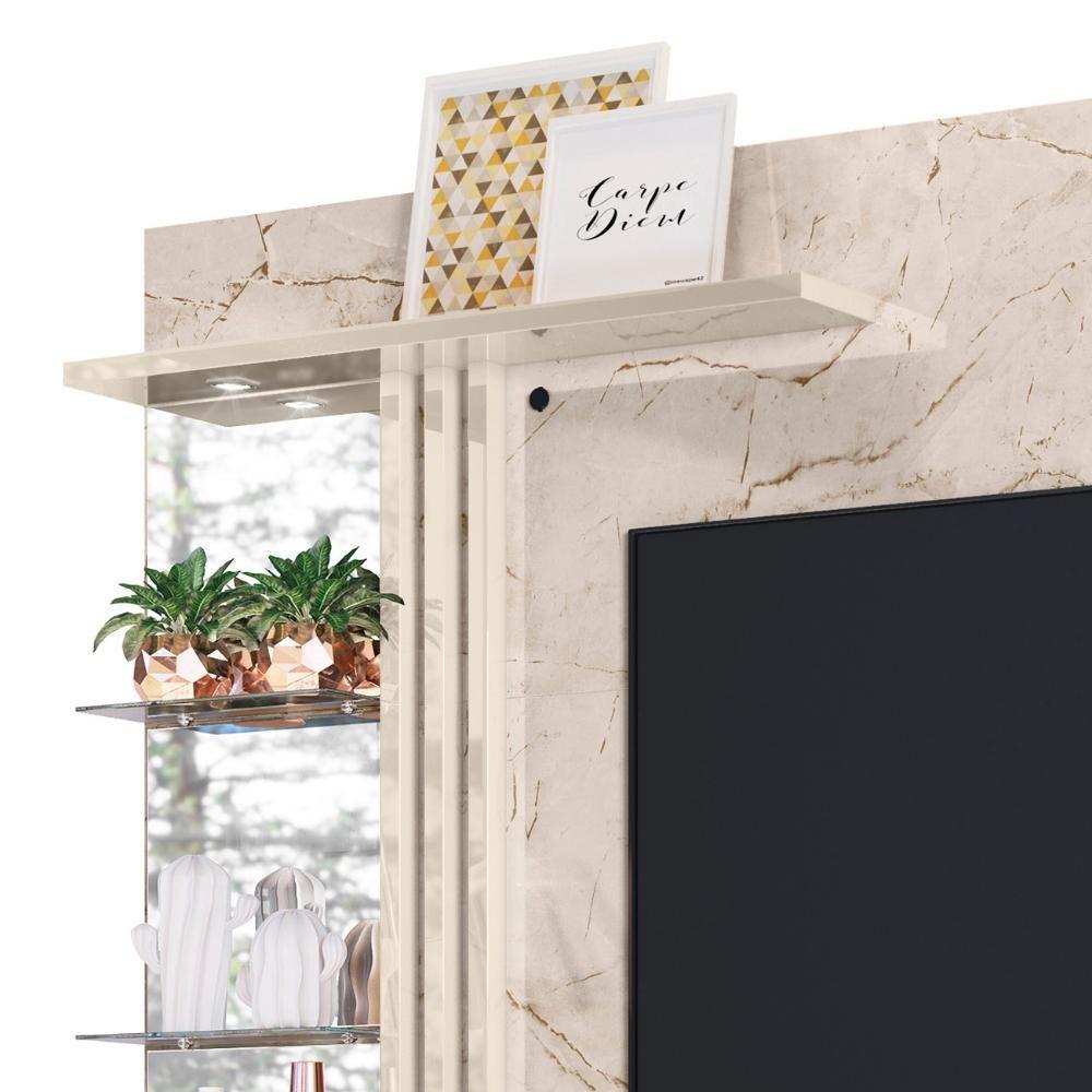 Painel Tv 55 Pol E Bancada Suspensa Veena Z10 Off-calacata - Mpozenato - 2