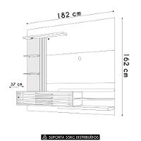Painel Tv 55 Pol E Bancada Suspensa Veena Z10 Off-calacata - Mpozenato - 6