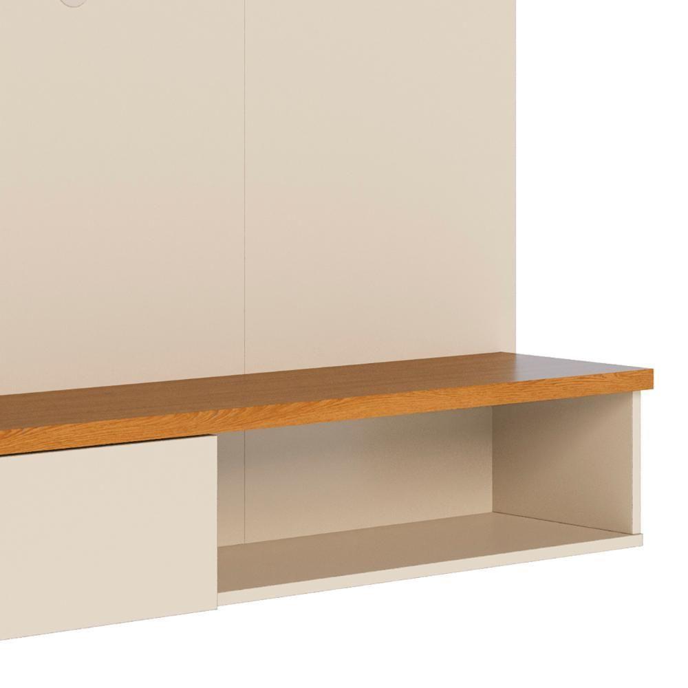 Painel Tv 55 Pol E Bancada Suspensa Talyn Z10 Off-cinamomo - Mpozenato - 7