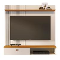 Painel Tv 55 Pol E Bancada Suspensa Talyn Z10 Off-cinamomo - Mpozenato - 1