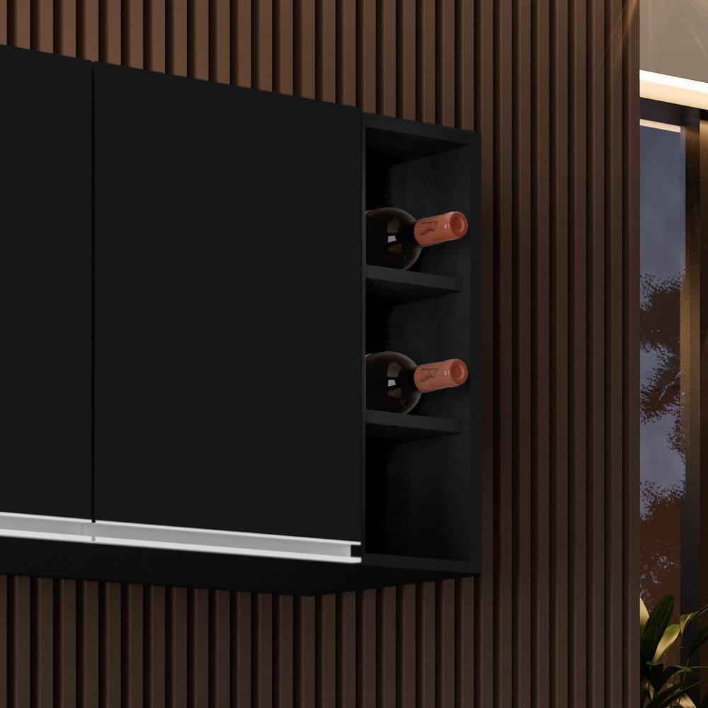 Nicho Aéreo Adega Vertical 20cm Riad Preto - Lumil - 2