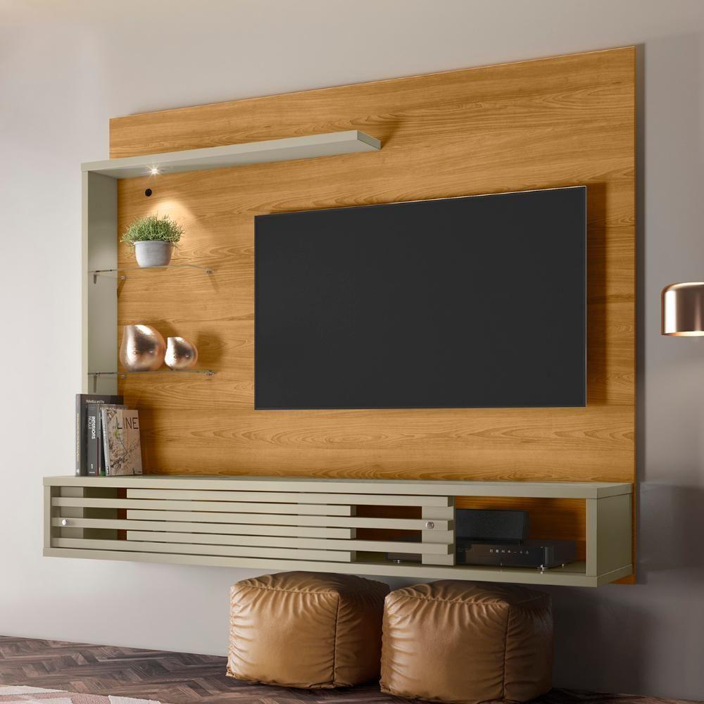 Painel Tv 50 Pol E Bancada Suspensa Keren Z10 Cumaru-opala - Mpozenato - 5