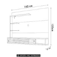 Painel Tv 50 Pol E Bancada Suspensa Keren Z10 Cumaru-opala - Mpozenato - 2