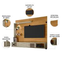 Painel Tv 50 Pol E Bancada Suspensa Keren Z10 Cumaru-opala - Mpozenato - 6