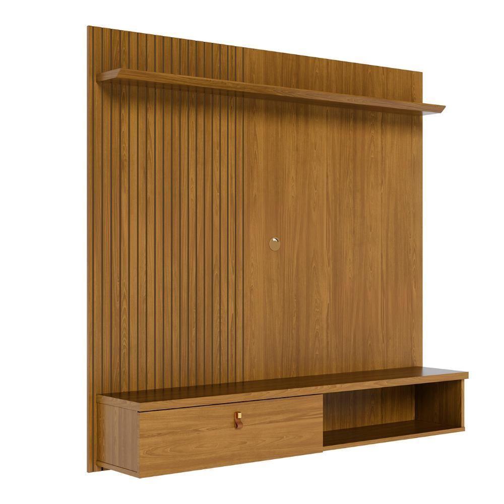 Painel Tv 55 Pol E Bancada Suspensa Talyn Z10 Cumaru - Mpozenato - 5