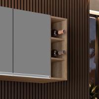 Nicho Aéreo Adega Vertical 20cm Riad Castanho - Lumil - 2