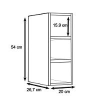 Nicho Aéreo Adega Vertical 20cm Riad Castanho - Lumil - 4