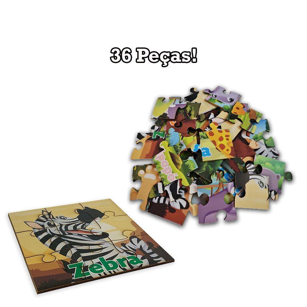 Kit Completo 7 Quebra Cabeça Infantil Divertido Em Madeira - 3