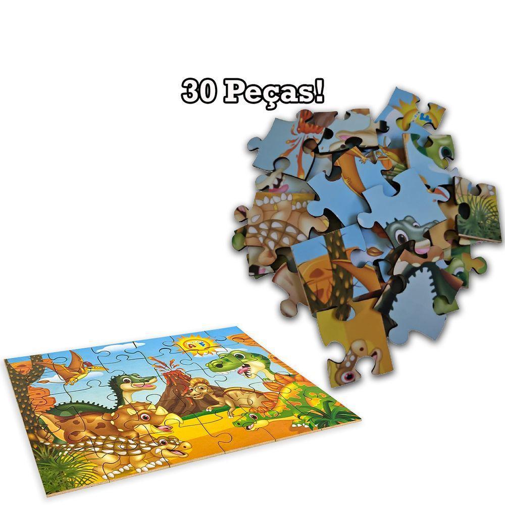 Kit Completo 7 Quebra Cabeça Infantil Divertido Em Madeira - 4