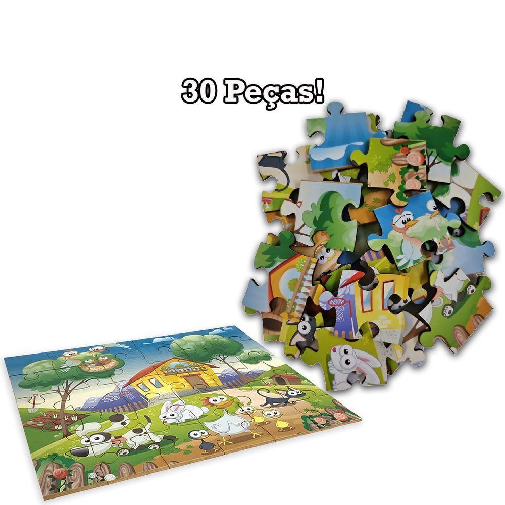 Kit Completo 7 Quebra Cabeça Infantil Divertido Em Madeira - 5
