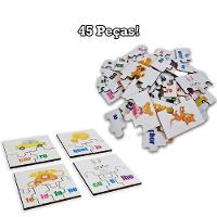 Kit Completo 7 Quebra Cabeça Infantil Divertido Em Madeira - 6