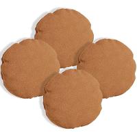 Kit 4 Almofadas Bolacha Redonda Cookie Boucle Terracota - 1