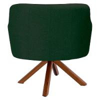 Kit 2 Poltronas Decorativas Giratórias Base Giromad Madeira Jade C-117 Linho Verde Musgo - Domi - 2