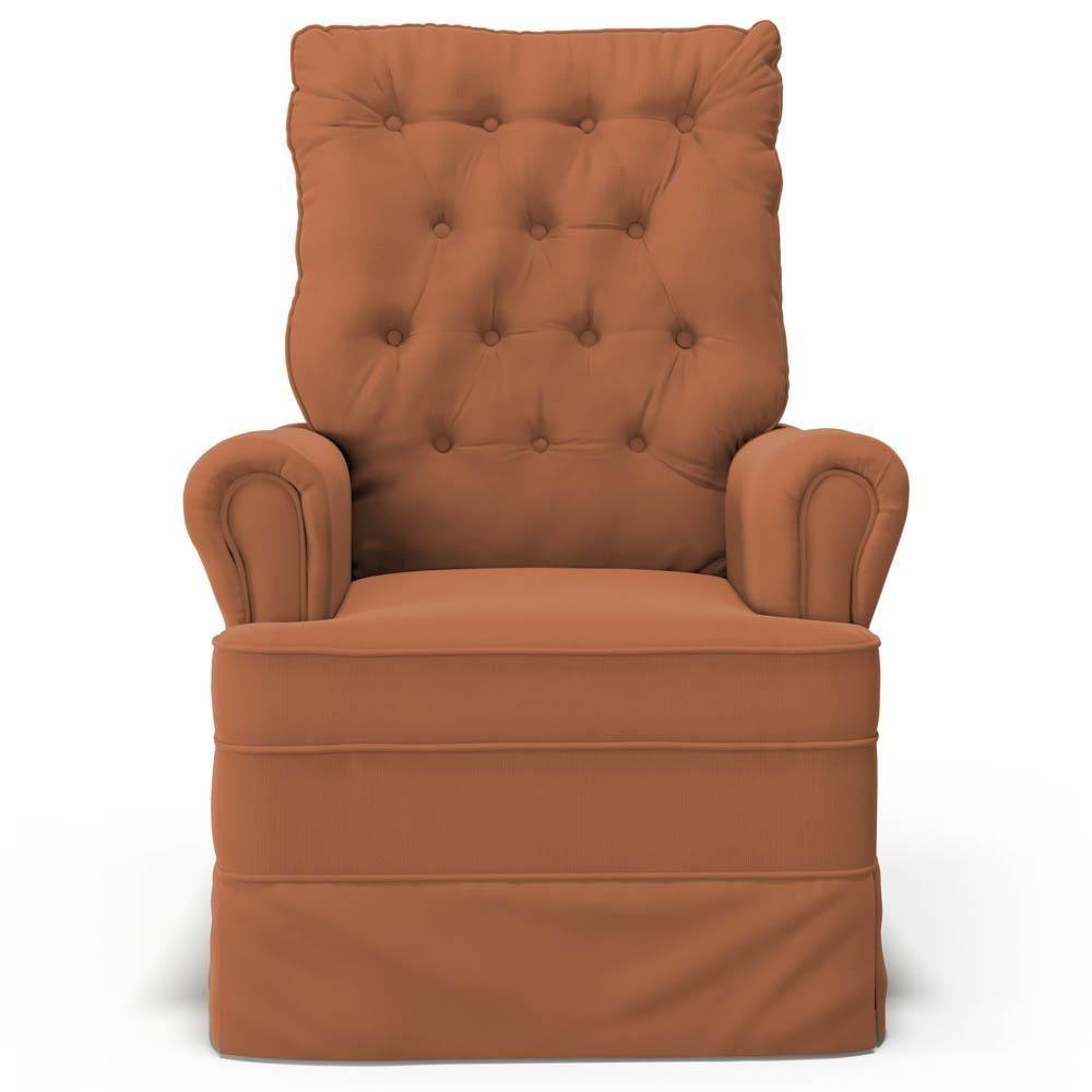 Kit 02 Poltronas De Amamentação E Descanso Com Balanço Laís G05 Veludo Terracota - Mpozenato - 2