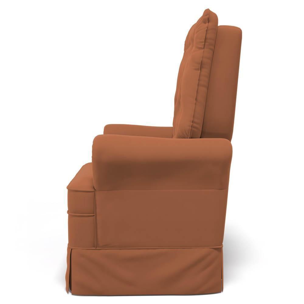 Kit 02 Poltronas De Amamentação E Descanso Com Balanço Laís G05 Veludo Terracota - Mpozenato - 10