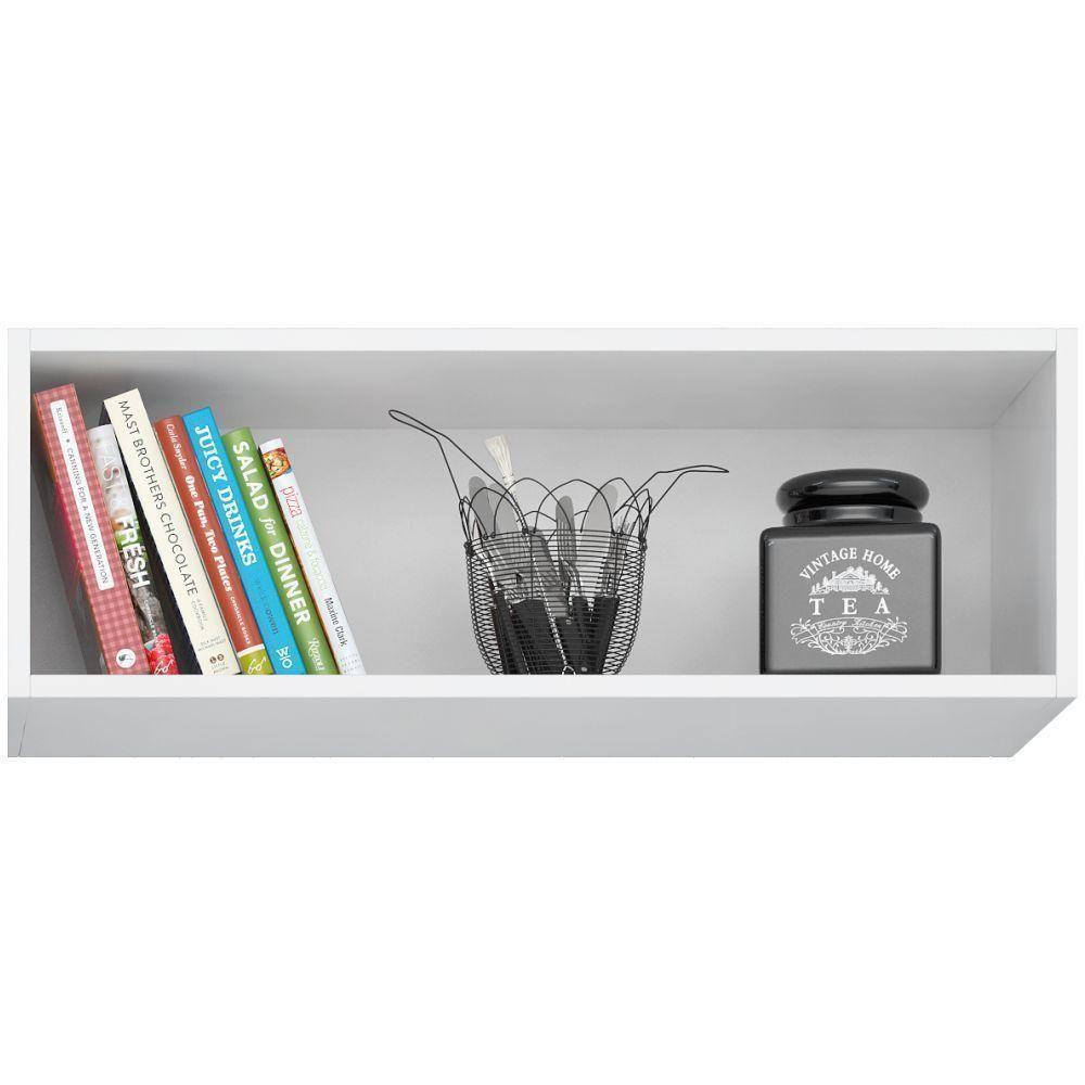 Kit 2 Armários Aéreos De Cozinha Para Geladeira 70cm 1 Porta Veneza - Lumil Móveis Branco-castanho - 4