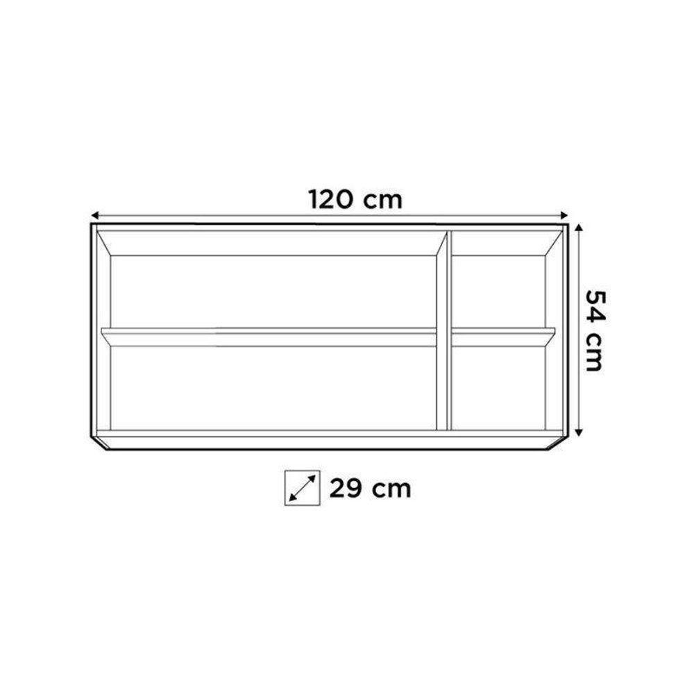 Kit 2 Armários Aéreos De Cozinha Honduras 120cm 3 Portas - Lumil Móveis Branco-castanho - 7