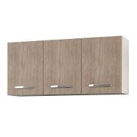 Kit 2 Armários Aéreos De Cozinha Honduras 120cm 3 Portas - Lumil Móveis Branco-castanho - 5