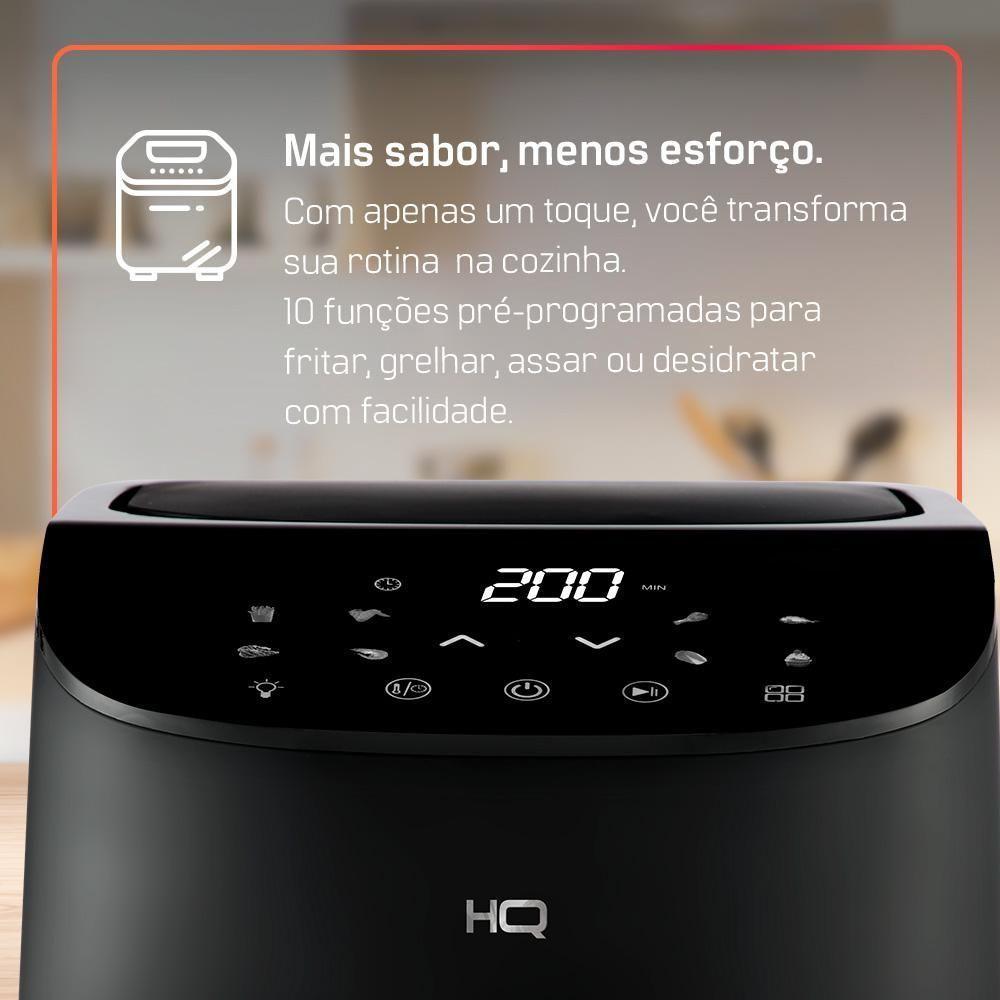 Fritadeira Sem Óleo Airfryer HQ 7 Litros Digital Com Visor Preto HQ-AF7LDL 220V - 5