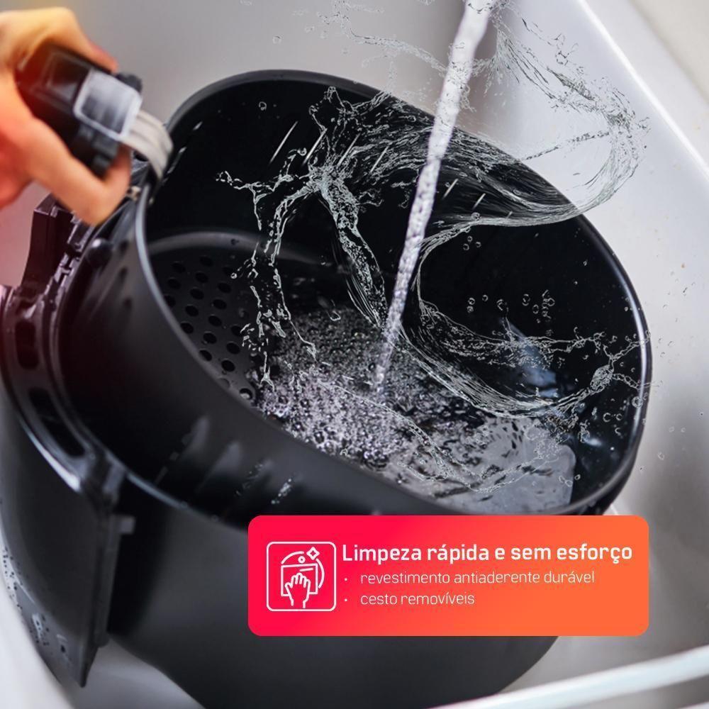 Fritadeira Sem Óleo Airfryer HQ 7 Litros Digital Com Visor Preto HQ-AF7LDL 220V - 7