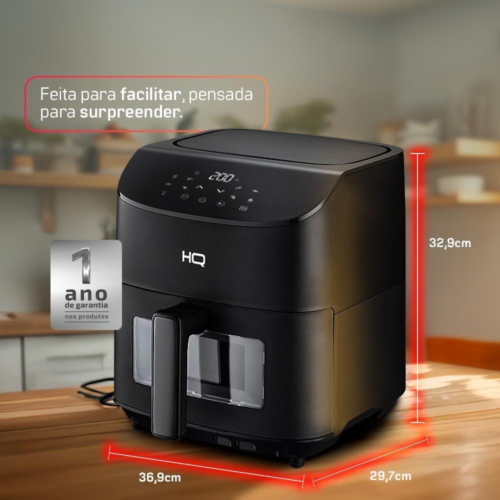 Fritadeira Sem Óleo Airfryer HQ 7 Litros Digital Com Visor Preto HQ-AF7LDL 220V - 8