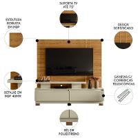 Estante Painel Para Tv 75 Pol 183cm Luara Z10 Cumaru-opala - Mpozenato - 3