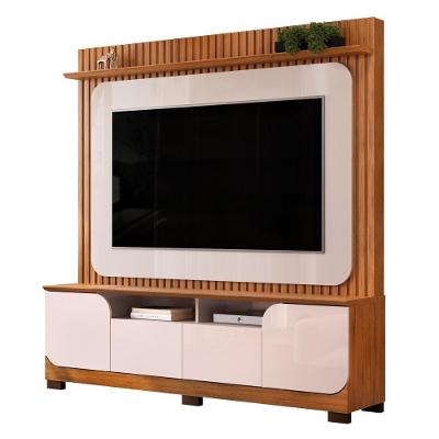 Estante Painel Para Tv 65 Pol 182cm Ripado Vanie D04 Off White-freijo - Mpozenato