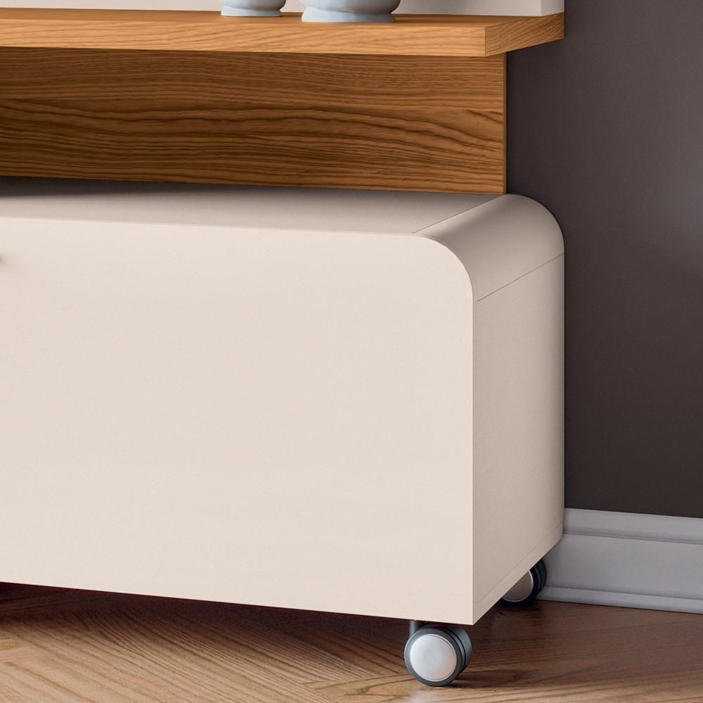 Estante Painel Para Tv 70 Pol 200cm Ripado Artist H01 Off White-cinamomo - Mpozenato - 8