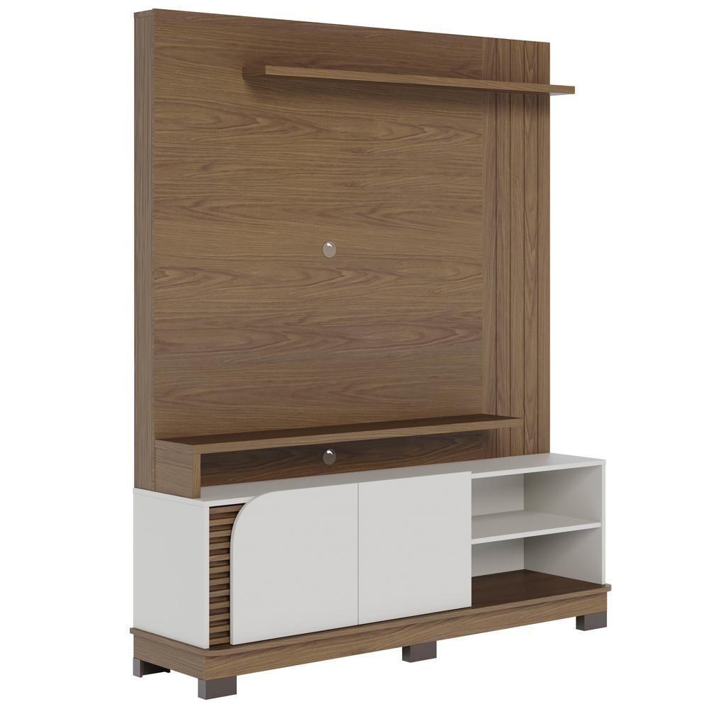 Estante Painel Para Tv 65 Pol Madrid C05 Amêndoa-off White Matte - Mpozenato - 1