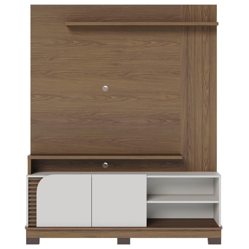 Estante Painel Para Tv 65 Pol Madrid C05 Amêndoa-off White Matte - Mpozenato - 8