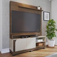 Estante Painel Para Tv 65 Pol Madrid C05 Amêndoa-off White Matte - Mpozenato - 2