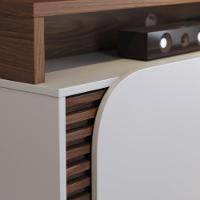 Estante Painel Para Tv 65 Pol Madrid C05 Amêndoa-off White Matte - Mpozenato - 5