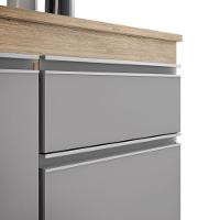 Cozinha Modulada 6 Módulos Composição 8 Castanho-cinza - Lumil Móveis