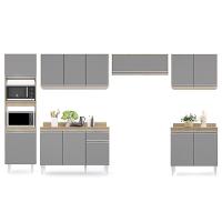 Cozinha Modulada 6 Módulos Composição 8 Castanho-cinza - Lumil Móveis - 7