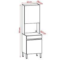 Paneleiro Micro Line Com 2 Portas Vanilla - 3