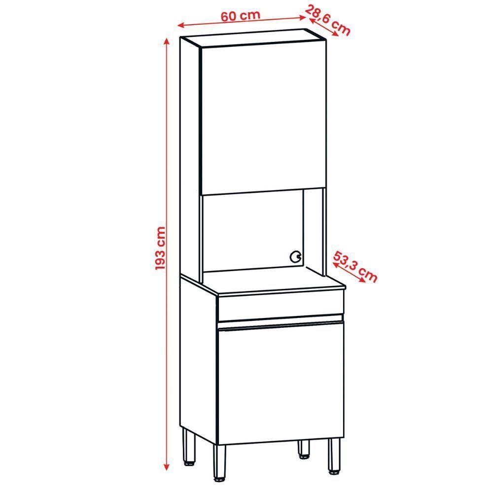 Paneleiro Micro Line Com 2 Portas Gris - 3